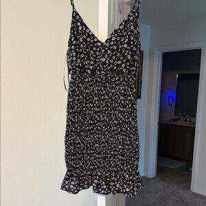 Black and White Floral Dress